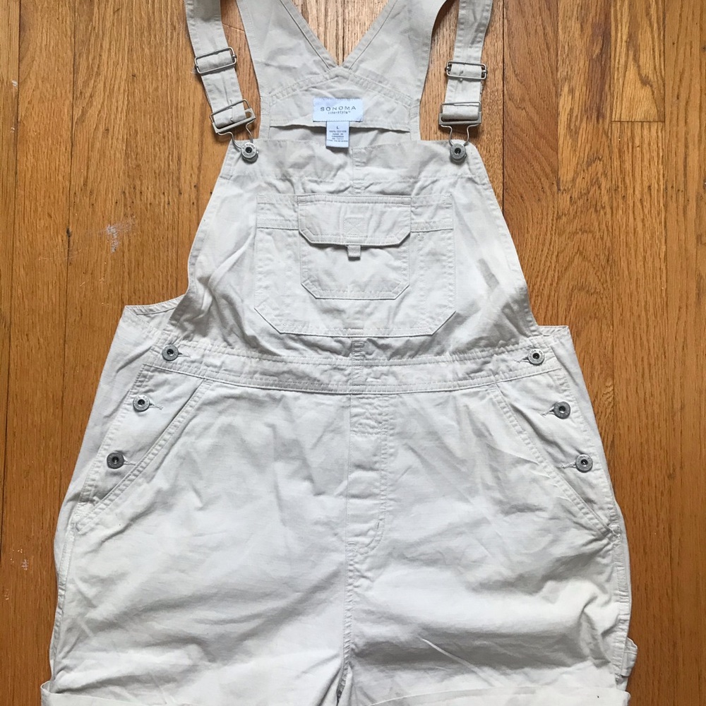 khaki overalls - Picture 2 of 3